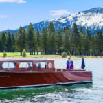 Tahoe Beach Club boat on the lake