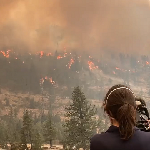 Caldor Fire at Twin Bridges
