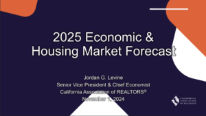 2025 housing market forecast California