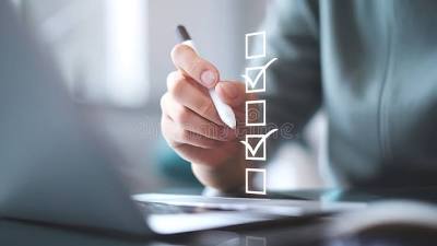 checklist to fill out